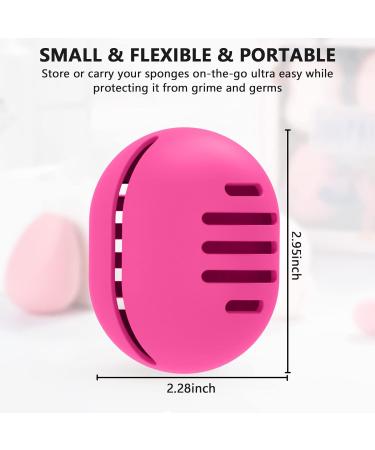 Fauxomor Makeup Sponge Storage Bag | Breathable Silicone Beauty Blender Case | Travel-Friendly for All Sizes | Sustainable Portable Cosmetics Tool - Rose Red (1 Pack) - Buy Online on GoSupps.com
