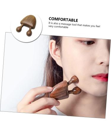 Minkissy Facial Massage Comb & Gua Sha Tool - Green Sandalwood Trigger Point Massager for Skincare & Relaxation - Buy Online on GoSupps.com