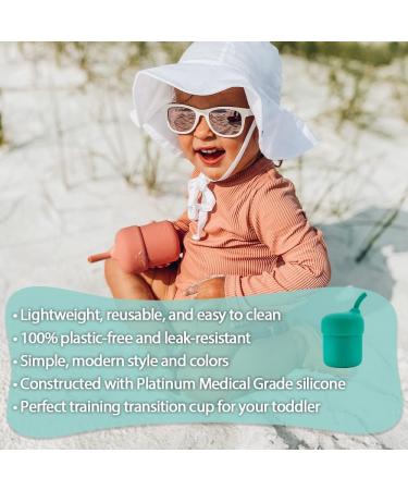 Pura my-my Silicone Straw Cup - Spill Proof, Reusable, Food Grade, Plastic-Free | Mint | For Kids, Toddlers, Babies & Infants - Buy Online on GoSupps.com