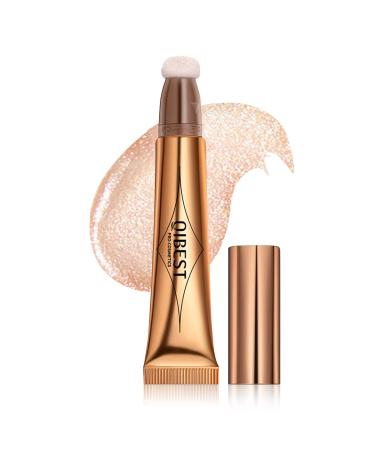 Highlighter Beauty Wand  Shimmer Liquid Highlighter Stick with Cushion Applicator  Lightweight Super Silky Cream Body Face Glowing Highlight Makeup