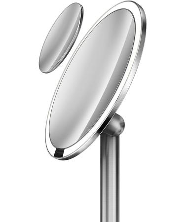 simplehuman 8 Pro Round Sensor Makeup Mirror - 5x + 10x Dual Magnification - Rechargeable & Cordless - Brushed Stainless Steel - Buy Online on GoSupps.com