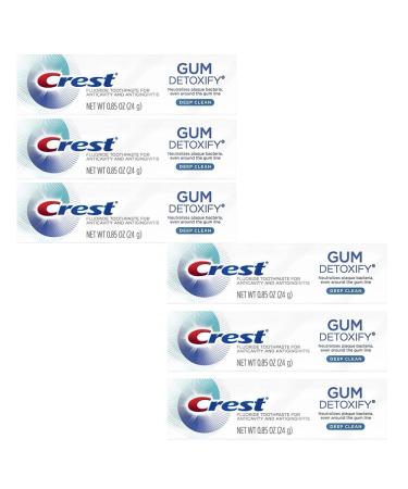 Crest Gum Detoxify Toothpaste Deep Clean Travel Size 0.85 oz (24g)-Pack of 6