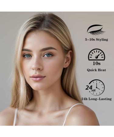 USB Rechargeable Heated Eyelash Curler - 3 Heating Modes & Temperature Display for Long-Lasting Curls - Quick Heating Electric Eyelash Curler (Pink - Buy Online on GoSupps.com
