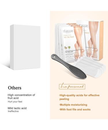 Foot Peel Mask 3-in-1 with Scrubber & Socks for Cracked Heels - 5 Pairs, 1.42oz x 5 - Foot Peel for Women & Men - Buy Online on GoSupps.com