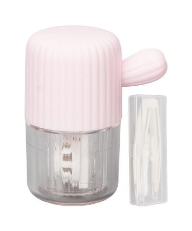Lentil cleaning box contact lens cleaning box portable manual washing mini contact lens cleaning box for everyday use (pink)
