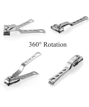 SUICRA Nail Clippers Fingernail Clipper Toenail Nail Toe Clipper Cutter Trimmer Scissor Stainless Steel Manicure Pedicure Tool 360 Degree Rotary Cuticle Toenail Nail Clipper (Size : Small) - Buy Online on GoSupps.com