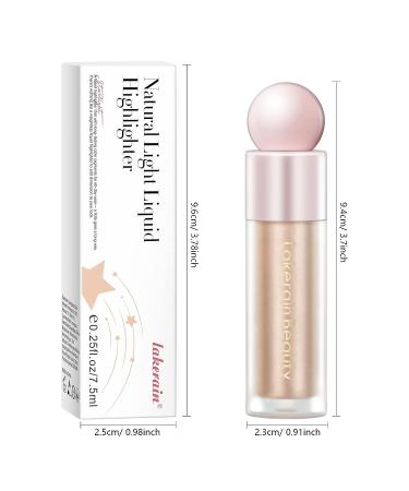 BEFIVECOK Liquid Highlighter - Natural Silky Shimmer Finish, Highly Pigmented, Long Lasting - 0.25fl.oz (Champagne Shimmer) - Buy Online on GoSupps.com