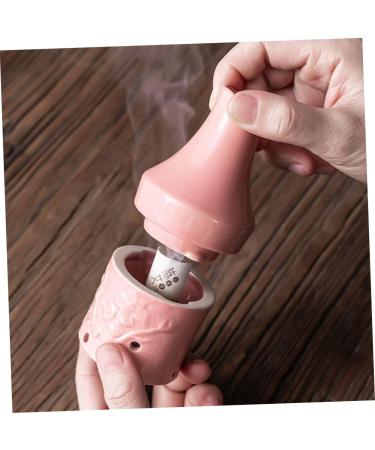 FRCOLOR Peach Blossom Moxibustion Ceramic Bottle | Roller & Pot for Body Circulation - International Shipping Available - Buy Online on GoSupps.com