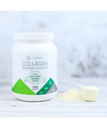  Pure Health Pure Collagen: Bovine Peptides Hydrolyzed Collagen Protein Powder 100% Grazing | No Hormones or Steroids | No Flavor & Dissolves | 20g Protein | Paleo Keto Bulletproof | 16oz - Buy Online on GoSupps.com