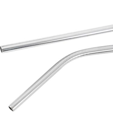 Plumflex 100pcs Metal Straws Can Be Reused 304 Stainless Steel Drinking Water Pipes 215 Mm x 6 Mm Curved Straws and 50 Straight Straws - Buy Online on GoSupps.com