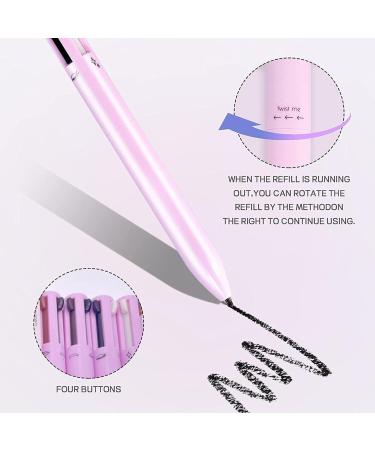 4 In 1 Makeup Waterproof Cosmetic Pencil Makeup Touch-up 4 Colors Multifunctional Makeup For Eyeliner Eyebrows Lip Pencil Highlighter - Buy Online on GoSupps.com
