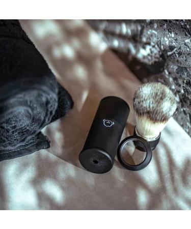 Blackbeard's Travel Shaving Brush - 21mm Synthetic Knot Lightweight 40g Perfect for Shaving Soap & Cream - Buy Online on GoSupps.com