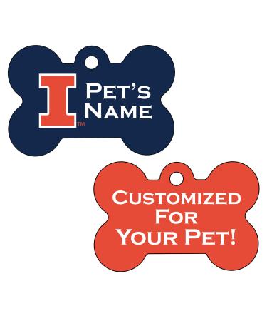 Illinois Fighting Illini 2-Sided Pet Id Dog Tag | Officially Licensed | Personalized for Your Pet