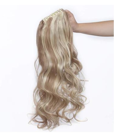 Silk-co Ponytail Hairpiece 24 inch Claw on Clip in Pony Tail Hair Extensions Hairpieces Big Wave/Curly(Sandy&Bleach Blond) 24inch (Pack of 1) Sandy&Bleach Blond - Buy Online on GoSupps.com