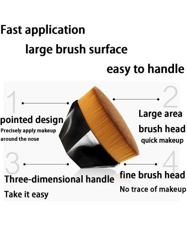Velisy Hexagon Foundation Makeup Brush Multifunctional Makeup Brush Face Brushes Makeup Flat Top Hexagon Face Makeup Brushes (2pcs Black) 2pcs Black - Buy Online on GoSupps.com