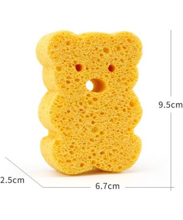 Samber Super Soft Baby Bath Sponge Children Bathing Scrubber Cartoon Sponge Bath Rubbing Shower Scrub for Baby Kids Children (Bear) - Buy Online on GoSupps.com
