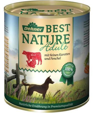 Buy Dehner Best Nature Grain-Free Wet Dog Food for Adults - Beef Turkey & Carrots | 6 x 800g Cans (4.8kg) - International Shipping Available - Buy Online on GoSupps.com
