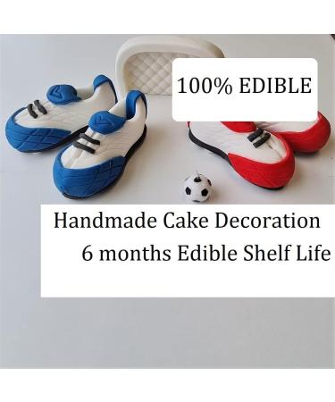SugArt Blue Football boots Cake Topper Party Decor Fondant Fabulous Edible Icing Great for Kids Boy Girl 10 Year Old Easy To Use Icing Professional - Buy Online on GoSupps.com
