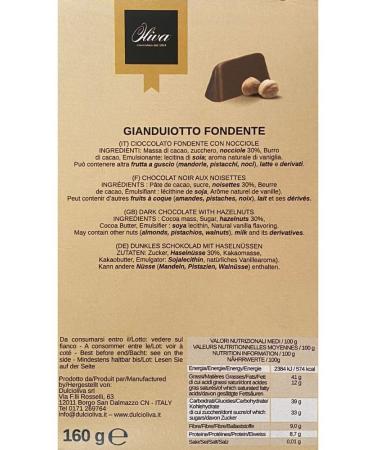 Buy Oliva Fondenti Gianduia Nougat Pralines in Dark Chocolate - 160g | Dulcioliva - International Shipping Available - Buy Online on GoSupps.com
