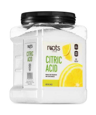 Roots Circle All-Natural Citric Acid | 1 Pack - 1.80 Pounds | Food-Grade Flavor Enhancer, Household Cleaner & Preservative | For Skincare, Cooking, Baking, Bath Bombs