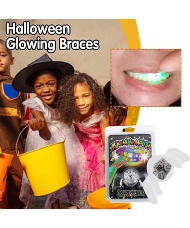 LED Flashing Light Up Teeth Glow in The Dark Mouth LED Party Favor Multicolored LED Light Up Gadget for Halloween (White) - Buy Online on GoSupps.com