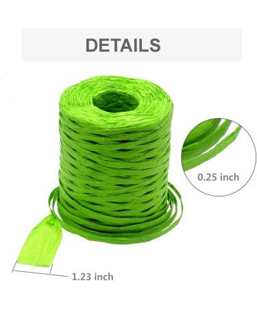 Raffia Paper Ribbon 1/4 Inch - 218 Yards Green | DIY Craft Gift Box Packing Twine - Buy Online on GoSupps.com
