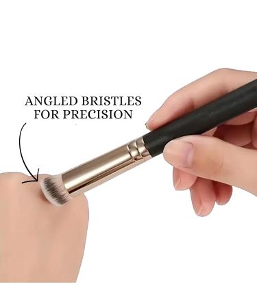 Under Eye Concealer Makeup Brush - Angled Cosmetic Brush for Blending & Contouring - Black | International Shipping - Buy Online on GoSupps.com