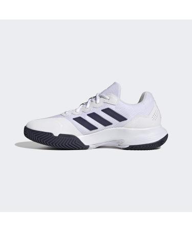 Adidas Men's Gamecourt 2 M Shoes - Low Top (Non-Football) | Size 36 2/3 EU | Ftwr White & Team Navy Blue - Best for International Shipping - Buy Online on GoSupps.com