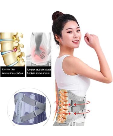 Orthopedic Back Support Belt - Lumbar Spine Decompression Corset for Pain Relief Sciatica Scoliosis & Herniated Disc | Blue XL Size - Buy Online on GoSupps.com
