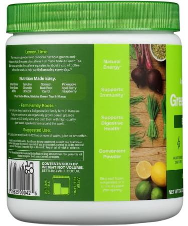 Amazing Grass Energy Green Superfood Lemon Lime - 7.4 oz | Organic Superfood Powder for Boosting Energy & Immunity - Buy Online on GoSupps.com