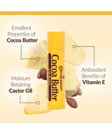 Cococare Cocoa Butter Lip Balm 0.15 Oz - Pack of 5 | Moisturizing Lip Care Set - Buy Online on GoSupps.com