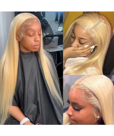 Tuneful 28 Inch 613 HD Lace Frontal Wig - 180% Density Straight Blonde Human Hair Wig for Black Women - Pre Plucked with Baby Hair - 13x4 Blonde Lace Front Wigs - Buy Online on GoSupps.com