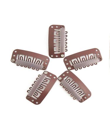 100 Pieces Wig Clips - Kamm Clips Tress Clips & Snap-Clip U-Form Metal Clips for Wig & Hat Fastening - Black & Dark Brown - Buy Online on GoSupps.com