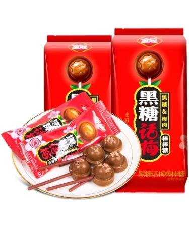 Sour and Sweet Black Sugar Plum Lollipop Hard Candy Candy Snacks Chinese Plum Flavored Fruit Candy Instant Preserved Fruit Ready to eat Dim Sum Wedding Candies Dessert Snacks Gifts (3bag (60 pieces)) - Buy Online on GoSupps.com