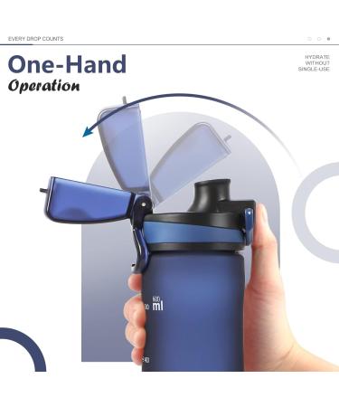 Opard 600ml Sport Drinking Bottle - BPA-Free Tritan Water Bottle for Kids & Fitness - One-Click Open Sieve Included - Lightweight Durable Plastic for School Biking & Sports - Blue - Buy Online on GoSupps.com