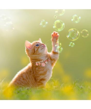 URROMA 2-Piece Adjustable Pearl Collar for Cats & Small Dogs - Stylish Bow Design Necklace - Buy Online on GoSupps.com