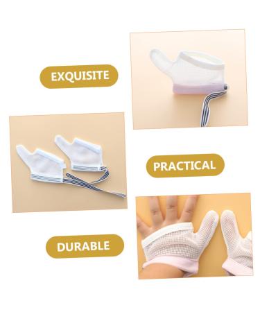 PLAFOPE 2 Pairs Anti-Eating Gloves for Kids | Thumb Protector & Hand Mittens for Nail Biting | Breathable Finger Guard | Child Nylon Gloves 11x7x0.5cm | Pink Black - Buy Online on GoSupps.com