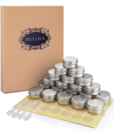 Buy 20 Aluminum Empty Jars (20ml) - Round Travel Cream Jars for Lotion Masks & Nail Art - Silver - International Shipping Available - Buy Online on GoSupps.com
