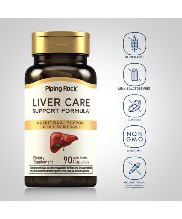 Piping Rock Liver Cleanse Complex | 90 Capsules | Liver Care Support Formula | Non-GMO Gluten Free Supplement - Buy Online on GoSupps.com