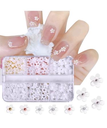 Acrylic flower 3D nail charm nail pearls micro nail art rhinestones nail decoration flower for 3d flowers nail design diy manicure color6 - Buy Online on GoSupps.com