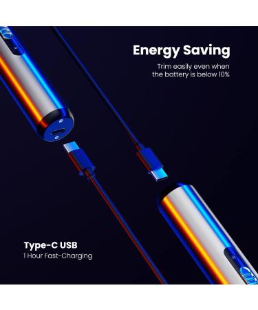 ROSELYNBOUTIQUE Nose Hair Trimmer for Men - USB-C Rechargeable Facial & Eyebrow Hair Remover - Painless Double Edge Blades for Men and Women - Buy Online on GoSupps.com