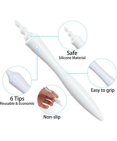 VIAJES Earwax Remover - Soft Silicone Ear Cleaning Tool for Adults & Kids | 6 Replaceable Heads for Safe & Effective Ear Wax Removal - Buy Online on GoSupps.com
