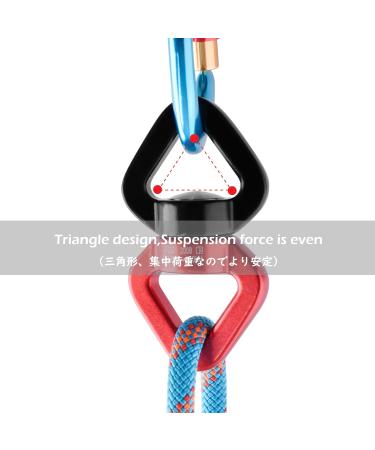TRIWONDER 30kN Rotator Swing Spinner - Premium Climbing Carabiner for Hammocks | Safe Durable & Versatile - Red & Blue - Buy Online on GoSupps.com