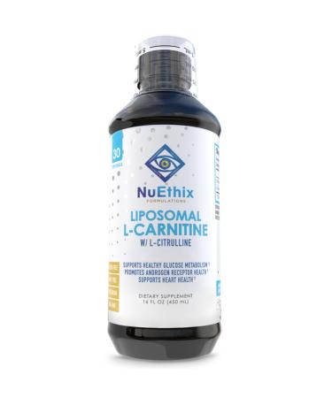 NuEthix Formulations Lipsomal L-Carnitine Supplement 600mg with L-Citrulline 1000mg for Healthy Weight Management Fat Metabolism Energy Production and Increased Blood Flow For Men & Women