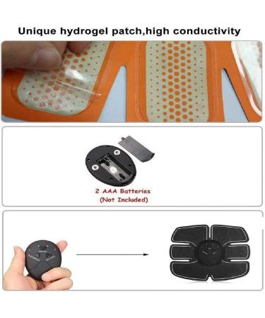 Abs Stimulator Muscle Toner Training Device with Gel Pads - Portable Fitness Equipment for Men and Women - Gray - Buy Online on GoSupps.com