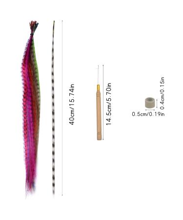 30 Colorful Hair Extensions - 40cm Wig Extensions with 100 Silicone Rings for Festivals - Buy Online on GoSupps.com