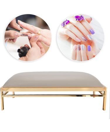 Soft Waterproof PU Leather Nail Arm Rest - Gray | Ergonomic Hand Pillow for Manicure | Nail Salon and Home Use - Buy Online on GoSupps.com