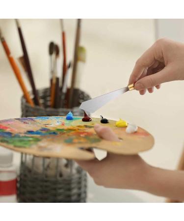 Stainless Steel Painting Knife Set with Wood Handle - Art Spatula for Oil, Acrylic, Canvas Mixing - 2 Pack - Buy Online on GoSupps.com
