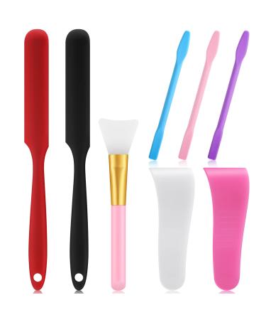 8 Pcs Hair Waxing Removal Beauty Tools Kit Include Hair Wax Cleansing Spatulas Waxing Applicator Silicone Stir Sticks Large Area Hard Wax Sticks Silicone Scraper for Hair Removal Waxing Beauty Makeup
