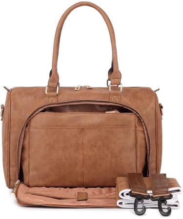 Miss Lulu 4PC Baby Diaper Bag Set - Big Waterproof Hospital Wrap & Insulated Changing Pad - Brown - Buy Online on GoSupps.com